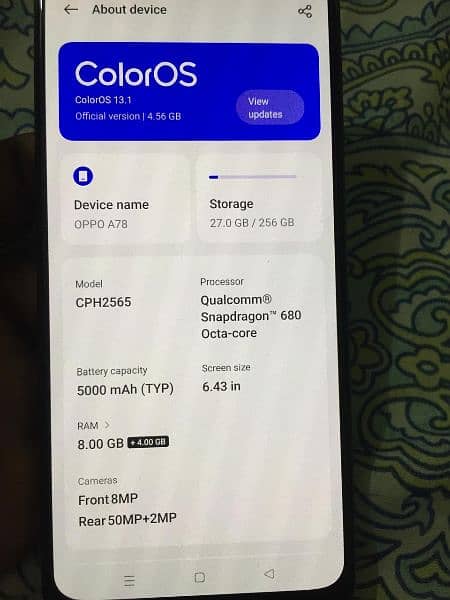 Oppo A78 lush condition with fast 67 watt charger data cable with box 5