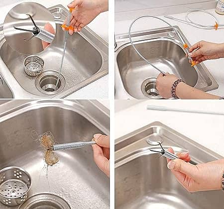 Drain Cleaner Wire Spring Sink Cleaning Stick (90cm) 1