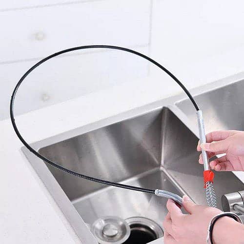 Drain Cleaner Wire Spring Sink Cleaning Stick (90cm) 2