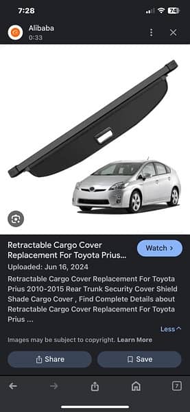 Toyota Retractable Rear Truck Cargo Cover 0