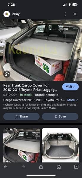 Toyota Retractable Rear Truck Cargo Cover 1