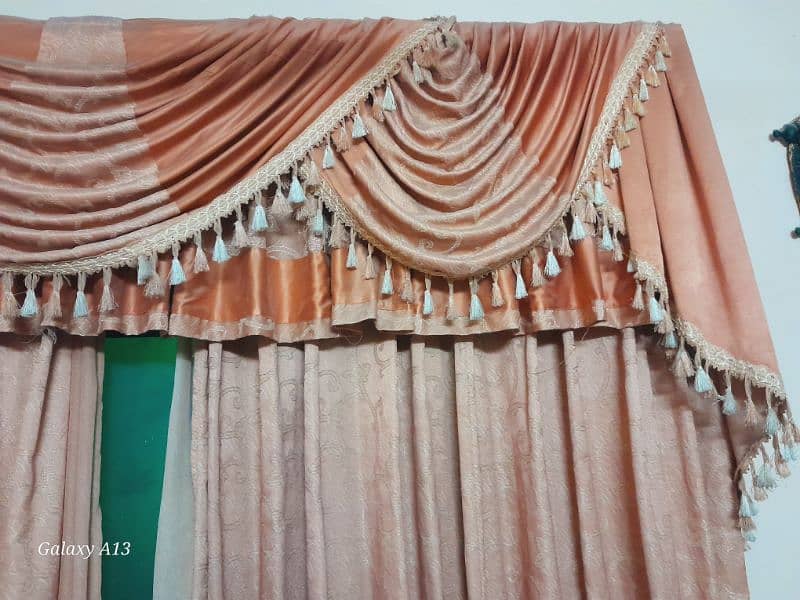 1 free pair of brown curtains A set of double curtains for sale, 5