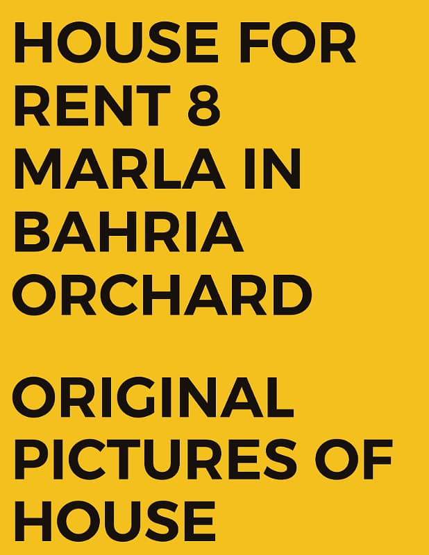 8 marla upper portion for rent in bahria orchard 0