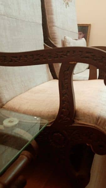 two bed chairs with coffee table 1