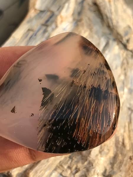 antique hairy dendritic agate gemstone 8