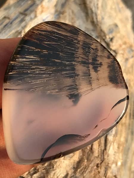 antique hairy dendritic agate gemstone 19