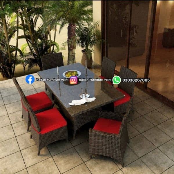 Dining table outdoor indoor Best quilty rattan furniture 0