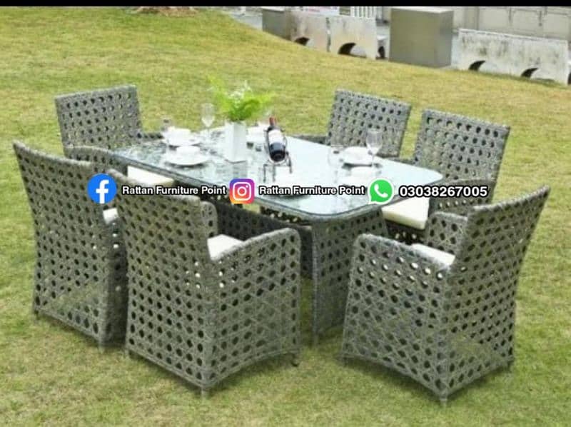 Dining table outdoor indoor Best quilty rattan furniture 1