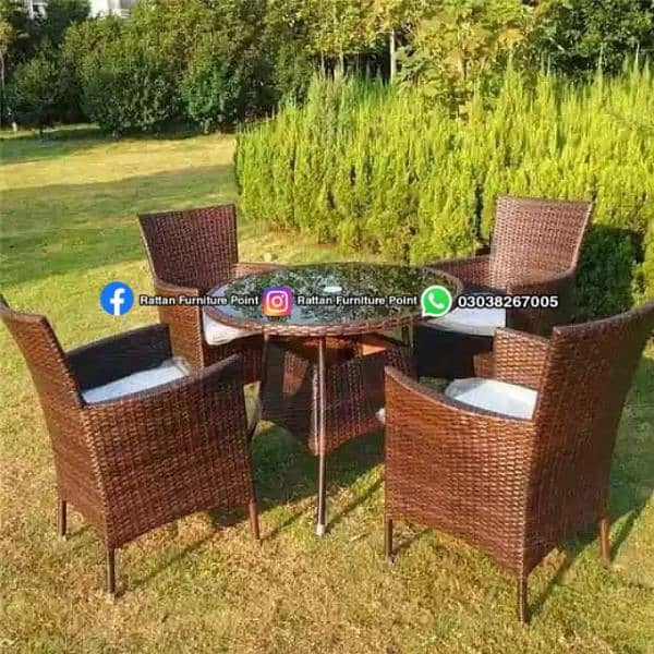 Dining table outdoor indoor Best quilty rattan furniture 7