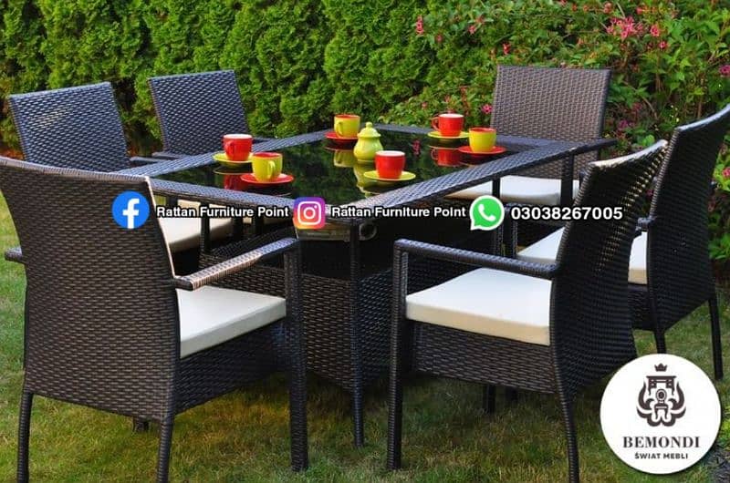 Dining table outdoor indoor Best quilty rattan furniture 10