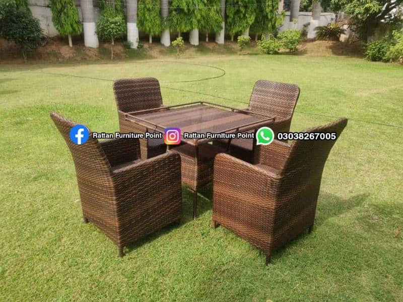 Dining table outdoor indoor Best quilty rattan furniture 11