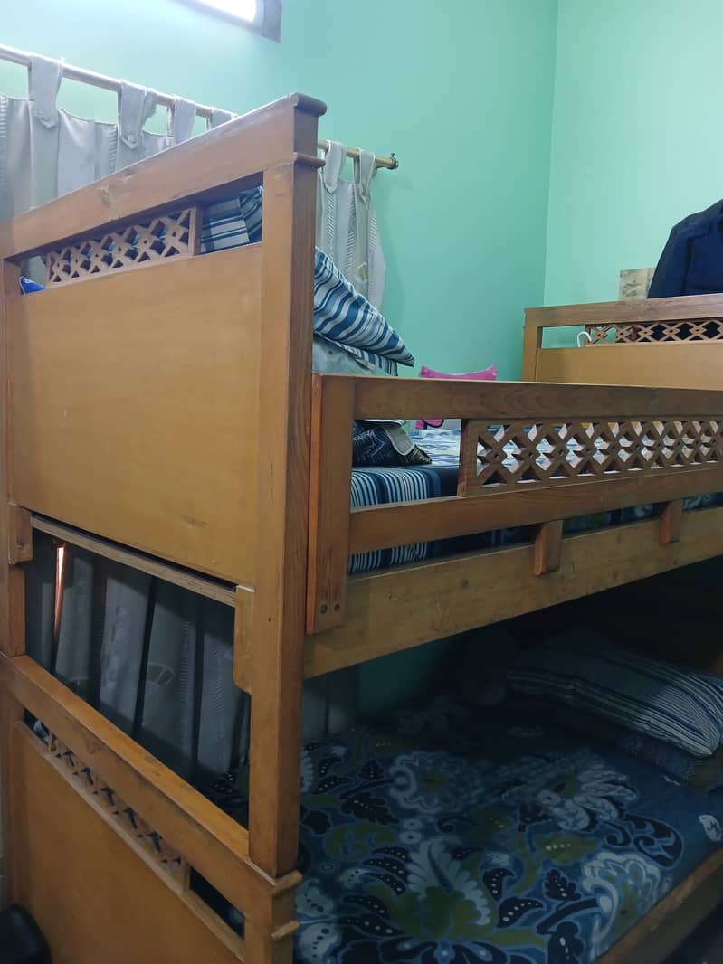 Wooden Bunk Bed 0