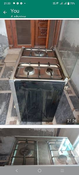 3 burner cooking range I good condition 1