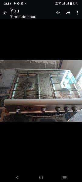 3 burner cooking range I good condition 2