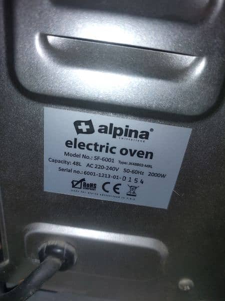 For Sale: Alpina SF-6001 Electric Oven – Perfect for Cooking and Bak 5