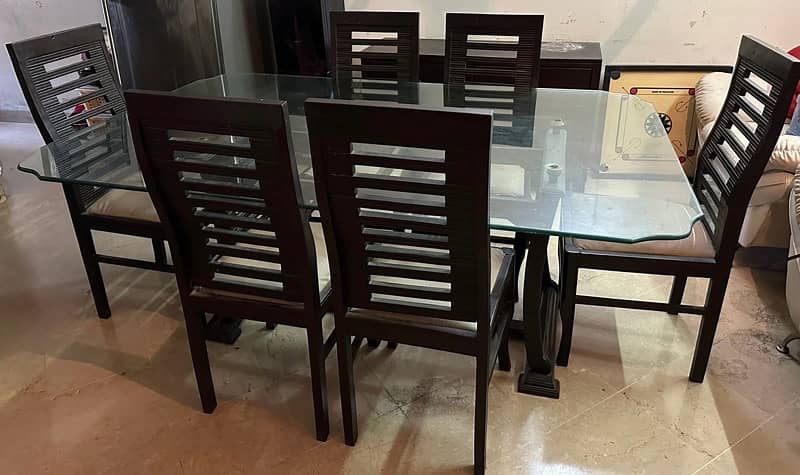 dining table  with six chairs 1