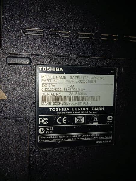 Toshiba Statelite L450 4GB hard or Storage 160GB battery kharab hai 6