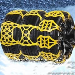 6 pcs Car Tire Anti-skid Chains Thickened Beef Tendon TPU For Snow