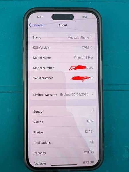 iPhone 15 Pro 128 GB Non PTA 2