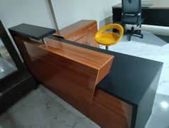 office reception table with chair and drawers