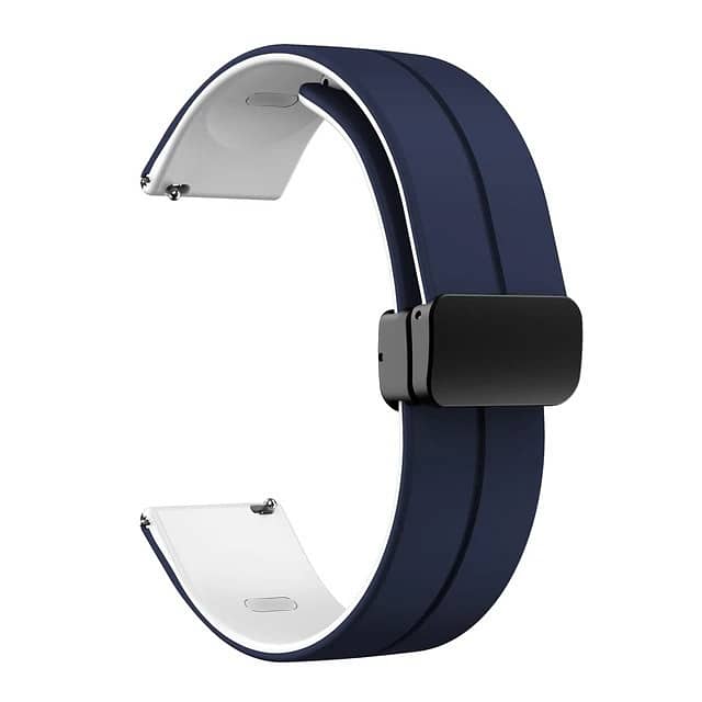 22mm smart watch straps magnetic Two color Lock Silicone Strap Band f 3