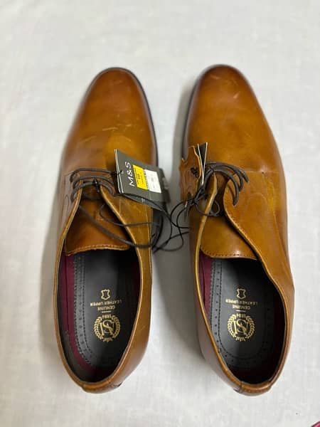 M&S Pure Brown Leather Formal Shoes 5