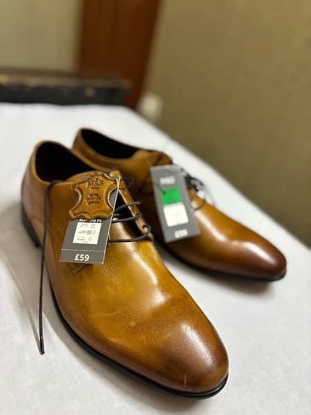 M&S Pure Brown Leather Formal Shoes 4