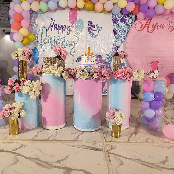 birthday decor, Flower Decor, stage, Sound System, Lights Event Planer 6