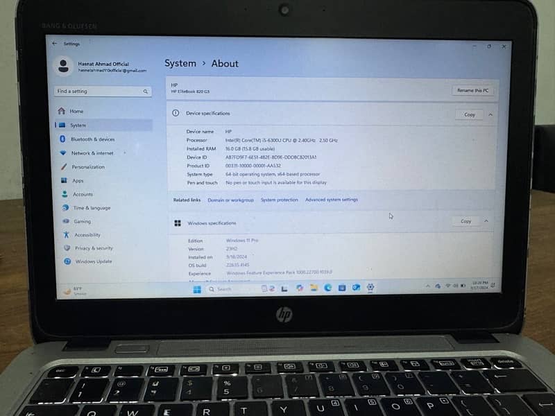 HP Laptop (Elitebook 820 G3) 1