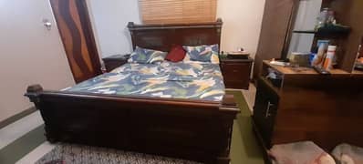 bed with 2 side tables and matress