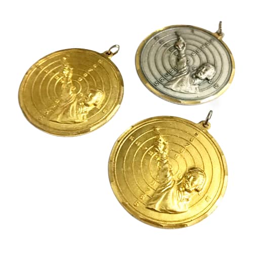 Vintage Pistol Shooting Medal Set: 2 Gold & 1 Bronze, Classic Design 3