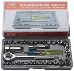 40 Piece Tool kit Combination Socket Ratchet Wrench Set Free Shipping