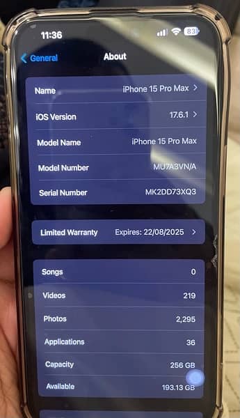 iPhone 15 promax 256gb PTAapproved BlueTitanium 11