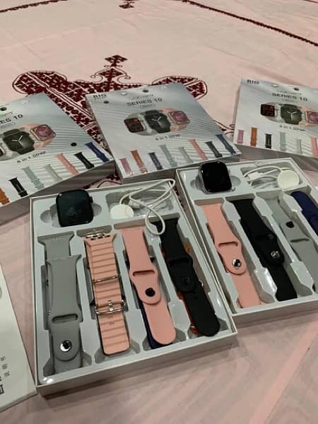 Series 10 smart watch with 8 straps 6