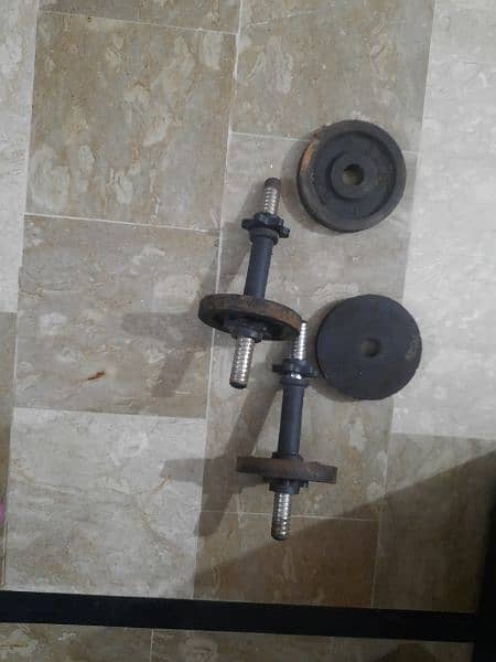 weight plates and Dumbleton rod 1