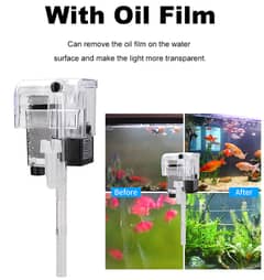 External Filter Aquarium Acrylic Backpack Filter 3-in-1 Waterfall Han