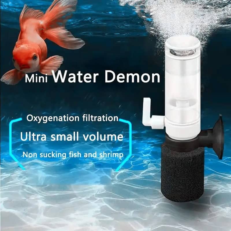 External Filter Aquarium Acrylic Backpack Filter 3-in-1 Waterfall Han 7