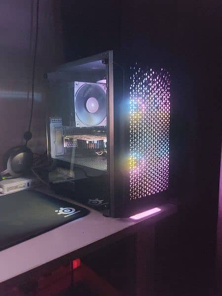 Aerocool trinity mini PC case available for sale with 2 140mm rgb fans 1