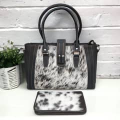 Genuine Cowhide Leather Women Tote Bag Shoulder Purse Handbag