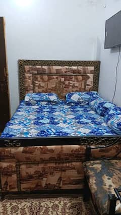 Bed and 5 seater Steel set for sale