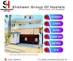 Shaheen Boys Hostel in I-8 for students & jobins near Metro I-8 Markz