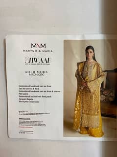 Maryum N Maria Mustard dress with full zari work