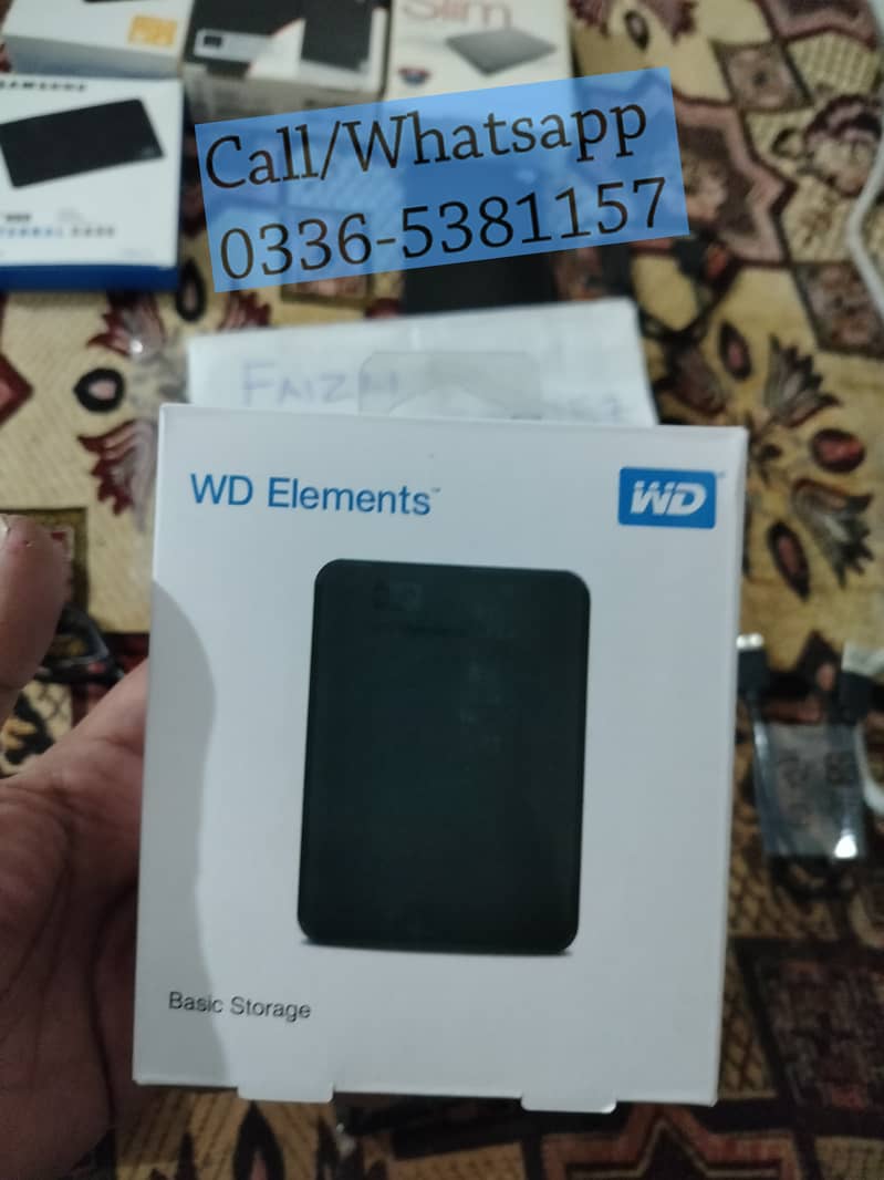 WD Portable Hard Disk 500 GB 750 GB 1 TB External HDD Harddisk Drive 6