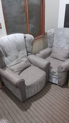 sofa set 3 seater, and 2 single sofa's