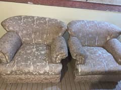 5 Seater Golden Sofa Set