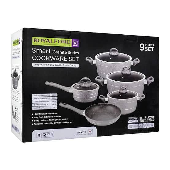 Royal ford 9 PCs cookware set 2