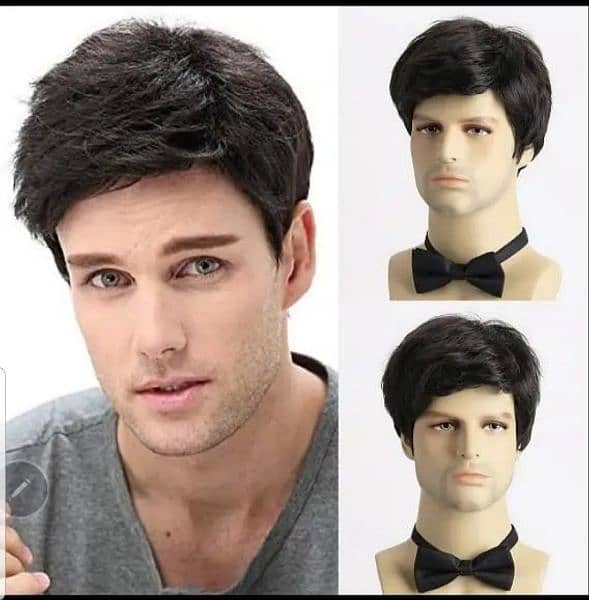 natural male hair wig 3