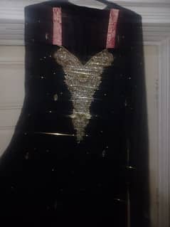 Black n antique gold maxi