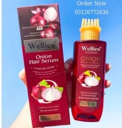 Wellice Onion Hair Serum | Anti Hair Loss & Anti Dandruff | Hair Fall