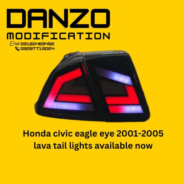 Honda civic eagle eye 2001-2004lava tail lights available now 1